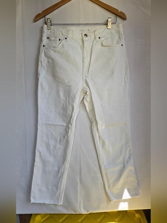 Topshop Denim - Topshop White Straight Jeans-Size 30w